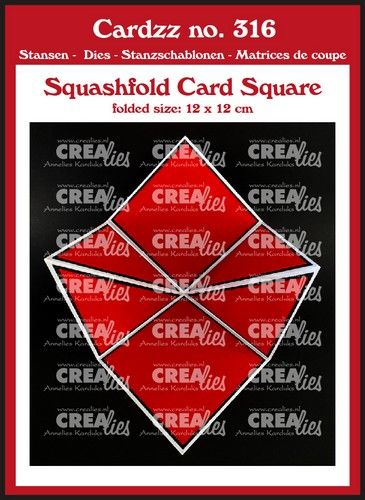 Crealies Cardzz squashfold card – vierkant CLCZ316 folded: