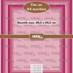 Crealies Crea-Nest-Lies Mega Rechthoek glad halve cm CLNestMega87 For A4 machine