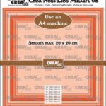 Crealies Crea-Nest-Lies Mega Vierkant glad CLNestMega08 For A4 machine