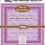 Crealies Crea-Nest-Lies Mega Vierkant stiksteek CLNestMega34 For A4 machine