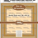 Crealies Crea-Nest-Lies Mega Vierkant stippen CLNestMega50 For A4 machine