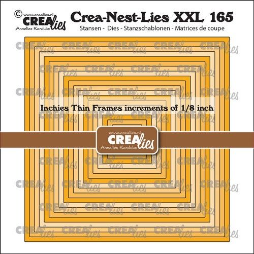 Crealies Crea-Nest-Lies XXL Inchies vierkant dunne kaders CLNestXXL165