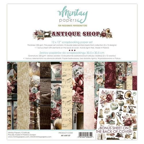 Mintay 12 x 12 Paper Set – Antique Shop MT-ANT-07