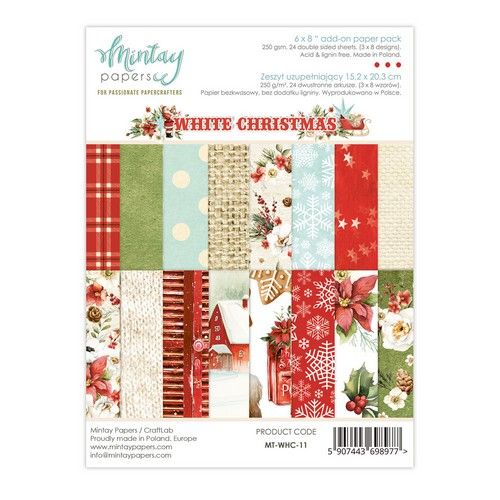 Mintay 6 x 8 Add-On Paper Pad – White Christmas
