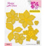 Snijmal Nellie's Choice Shape Die - Poinsettia with stamen