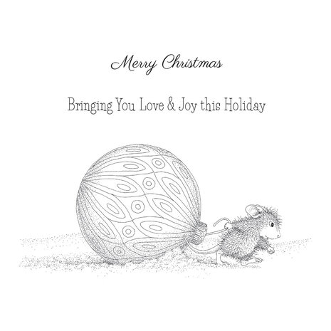 Rubber Stampel – Mouse House Bringing Christmas to You – Spellbinders