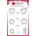 Clear stempel - Bubble Hopping Robins- Woodware