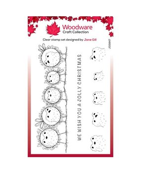 Clear stempel – Bubble Robins in A Row – Woodware