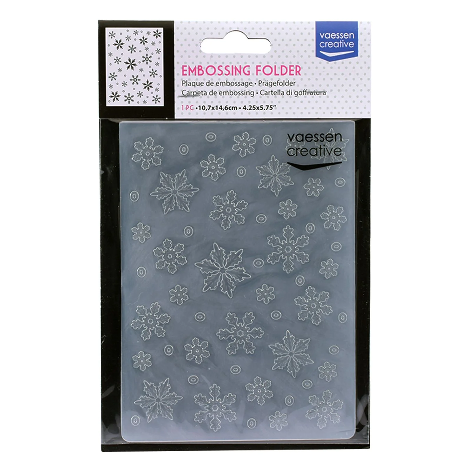 Embossing folder – Sneeuwvlokken – Vaessen Creative