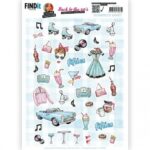 Cutting Sheet - Yvonne Creations - Back to the fifties - Small Elements A