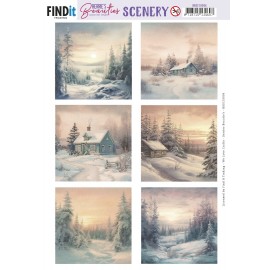 Push-Out Scenery – Berries Beauties – Winter Sunsets Square