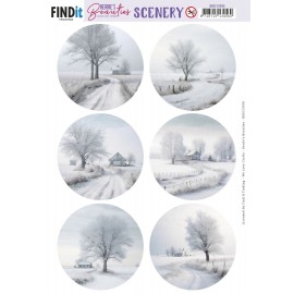 Push-Out Scenery – Berries Beauties – White Winter Round