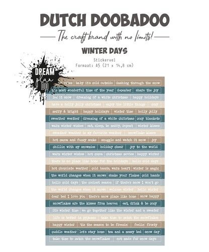 Dutch Doobadoo Dutch Sticker Art A5 Winter days