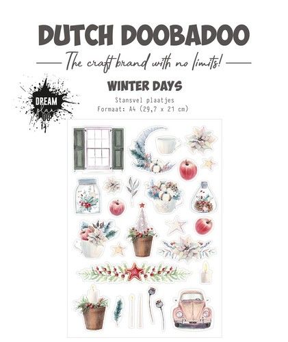 Dutch Doobadoo Stansvel A4 Winter days – labels