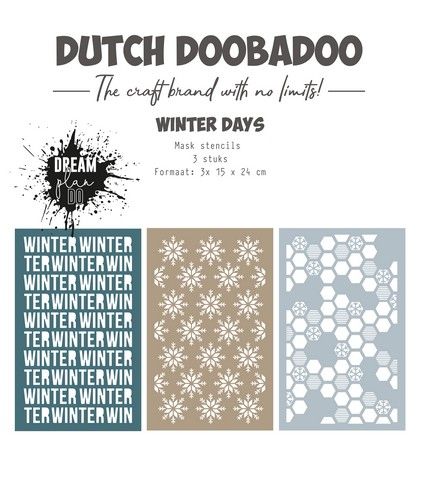 Dutch Doobadoo Stencils Winter days 3st