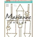 Stencil Fireworks - By Marleen - Marianne Design