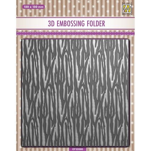 Nellie’s Choice 3D Embossing Folder Zebra EF3D080