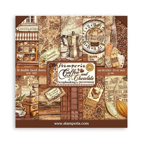 Paperpad 30*30cm- Coffee and chocolate – Stamperia