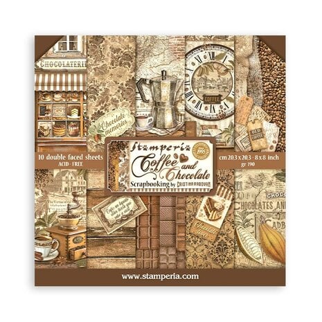 Paperpad 8*8′- Coffee and chocolate – Stamperia