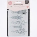 Embossing folder - Kerstbomen - Vaessen Creative
