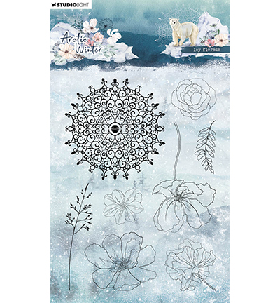 Stencil Icy Florals Arctic Winter nr.583 – Studiolight