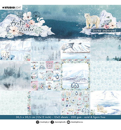 Paperpad scrap Arctic Winter nr. 125 30.5 x 30.5cm – Studiolight