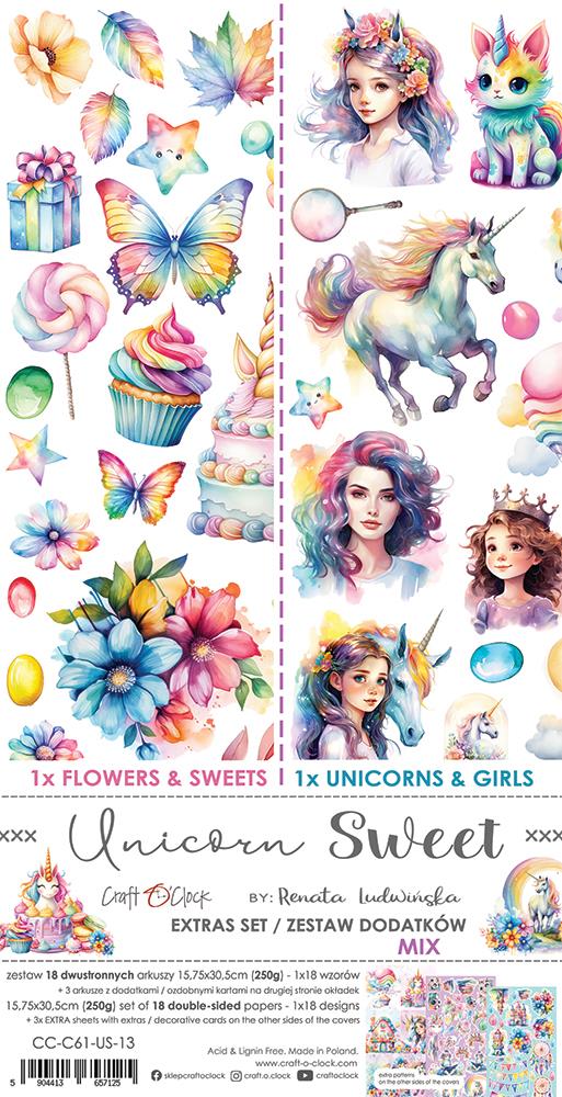 Extras to Cut Set – Mix – Unicorn Sweets,15,75×30,5cm, mirror print