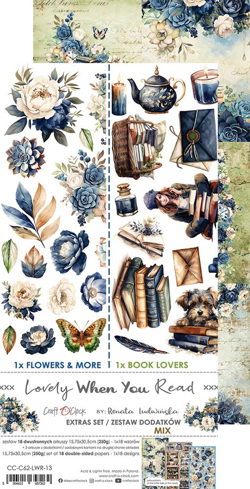 Extras to Cut Set – Mix – Lovely When You Read,15,75×30,5cm, mirror print