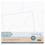 25 kaarten + 25 enveloppen A5 - Wit - Card Deco