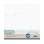 50 kaarten + 50 enveloppen 5*7' (12,7 x17,8cm) - Wit - Card Deco