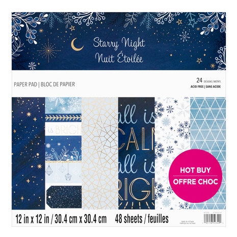 Paperpad scrap Starry Nights 48sheets 30.5 x 30.5cm – Craft Smith
