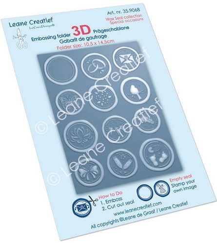 LeCrea – 3D embossing folder Wax zegels, Spec. gelegenheden 35.9068 10.5×14.5cm – Ã˜