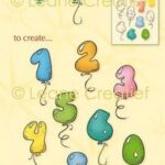 LeCrea - combi clearstamp Cijfer ballonnen 55.8986