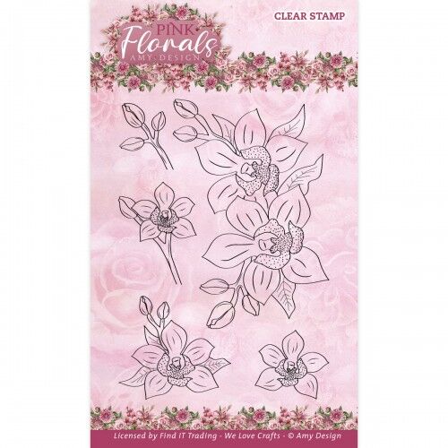 Clear Stamps – Amy Design – Pink Florals – Orchid
