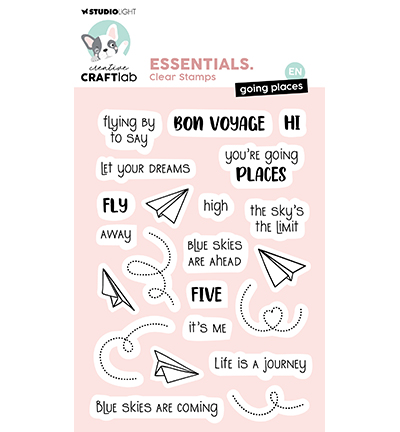 Studio Light Clear Stamp Essentials nr.582 Going places – CraftLab