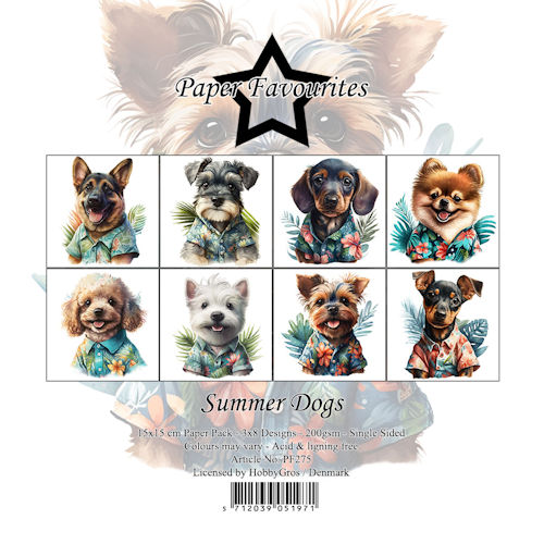Paperpad  15×15 cm Summer Dogs – Paper Favourites