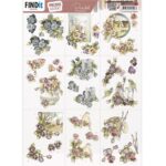 Cutting Sheet - Precious Marieke - Painted Pansies mini