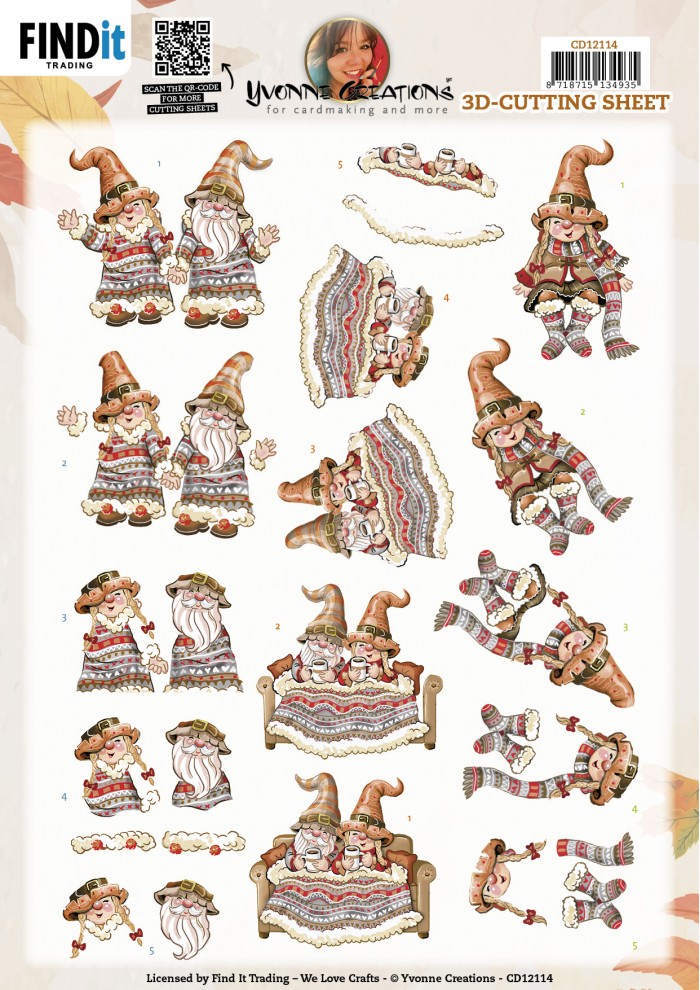 Knipvel 3D- Yvonne Creations – Gnomes Blanket