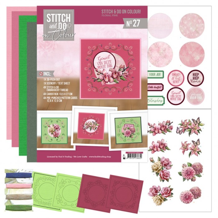 Stitch and Do on Colour 27 – Amy Design – Pink Flowers