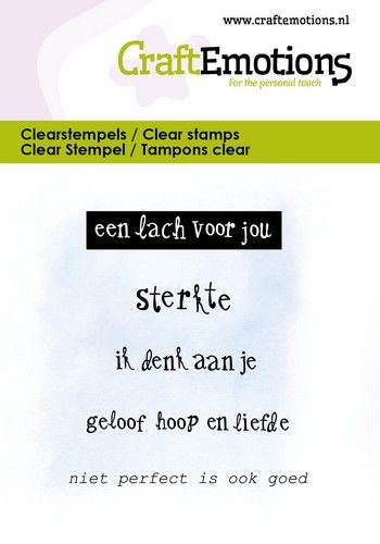 CraftEmotions clearstamps 6x7cm – Een lach voor jou -tekst NL