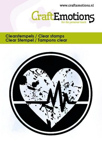 CraftEmotions clearstamps 6x7cm – Hart & slag in een rondje