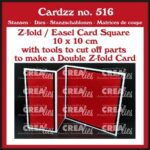 Crealies Cardzz (Double) Z-fold / Easel card 10 x 10 cm CLCZ516
