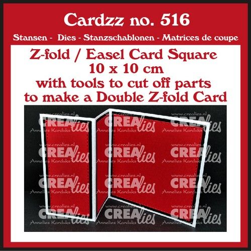 Crealies Cardzz (Double) Z-fold / Easel card 10 x 10 cm CLCZ516