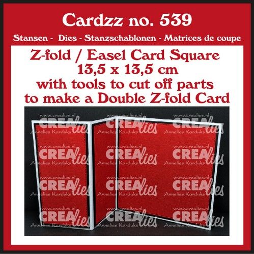 Crealies Cardzz (Double) Z-fold / Easel card 13,5 x 13,5 cm CLCZ539