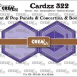 Crealies Cardzz Twist & Pop A2 - boekje zeshoek CLCZ322 75x130 -