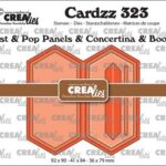 Crealies Cardzz Twist & Pop B2 - boekje verlengde zeshoek CLCZ323 92x90 -