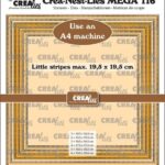 Crealies Crea-Nest-Lies Mega Vierkanten - streepjes halve cm CLNestMega
