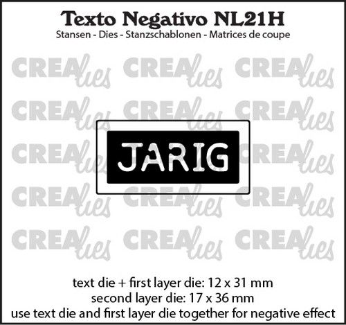 Crealies Texto Negativo JARIG (H)  – (NL) NL21H