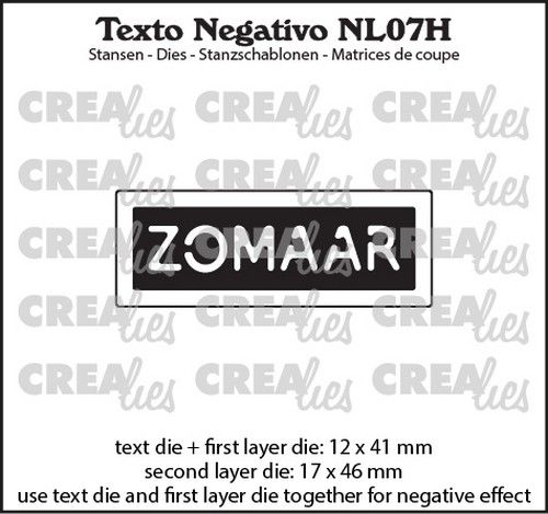 Crealies Texto Negativo ZOMAAR (H)  – (NL) NL07H 4
