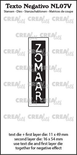Crealies Texto Negativo ZOMAAR (V)  – (NL) NL07V
